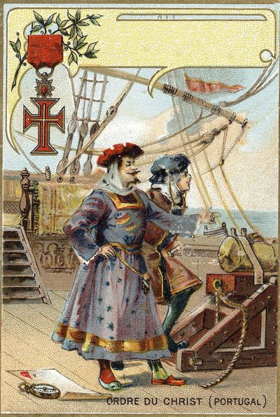 Cavaleiros da Ordem dos Cristos de PORTUGAL. cromolitografia do final do século XIX. Coleção Particular. de Anonymous Anonymous