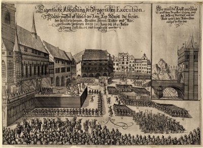 A Guerra dos Trinta Anos - Execução de 27 Líderes Checos na Praça da Cidade Velha em Praga, em 21 de junho de 1621 - Execução de 27 Líderes Protestantes na Praça da Cidade Velha em Praga, em 21 de junho de 1621 de Anonymous Anonymous