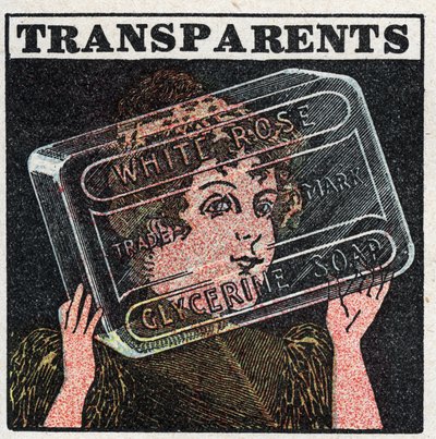 Propagação da luz: os corpos transparentes são facilmente atravessados pela luz. Ilustração anónima a partir de 1925. Colecção privada. de Anonymous Anonymous