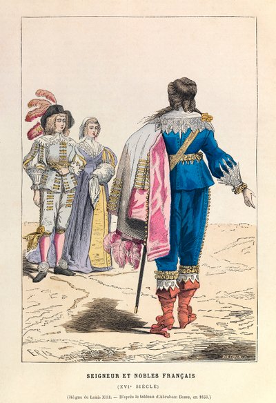 Senhor e nobres franceses do século XVI - Senhor e nobres do século XVI - coleção particular de Anonymous Anonymous