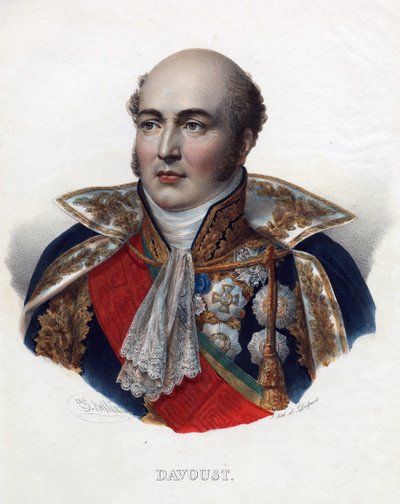 Louis Nicolas (Louis-Nicolas) Davout (1770-1823), Marechal de França - Anónimo - 1835 - Litografia, aguarela - 32x24 - Colecção Privada de Anonymous Anonymous
