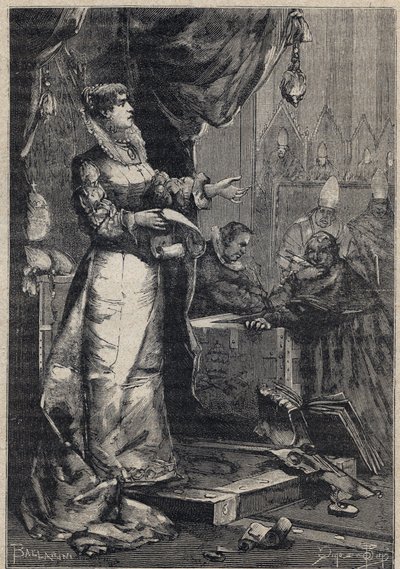 Lucrezia Borgia no Vaticano - gravura de 