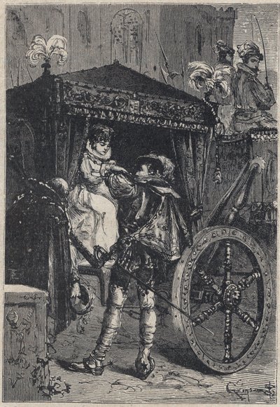 Lucrezia Borgia com seu primeiro marido Giovanni Sforza d