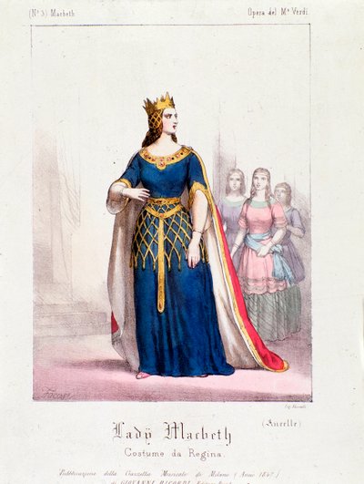Personagem da rainha Macbeth na ópera Macbeth de Giuseppe Verdi de Anonymous Anonymous