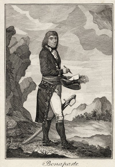 Napoleon Bonaparte - Anónimo - 1797 - Gravura em cobre - 16,2x11,1 - Colecção Privada de Anonymous Anonymous