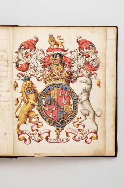 Ordem da Jarreteira : Livro de Estatutos que pertenceu a Charles Fitzroy, Duque de Grafton - manuscrito de aguarela, Beg. Século XVIII de Anonymous Anonymous