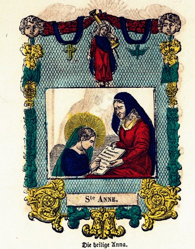 Imagem piedosa: Santa Ana. Gravura do século XIX Colecção privada de Anonymous Anonymous