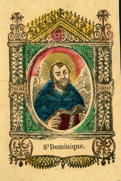 Imagem piedosa: São Domingos, fundador da Ordem Dominicana (Epinal print) de Anonymous Anonymous