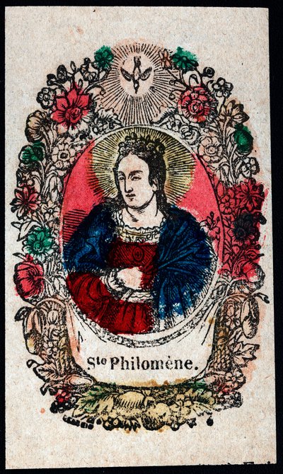 Imagem piedosa: Santa Filomena. Gravura do século XIX Colecção privada de Anonymous Anonymous