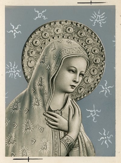 Imagem piedosa: a Virgem Maria (imprimir) de Anonymous Anonymous