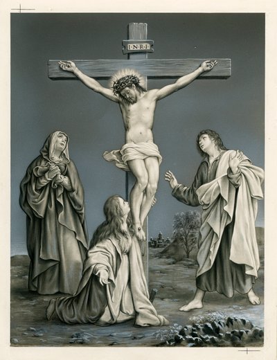 Imagem piedosa: a crucificação (gravura) de Anonymous Anonymous