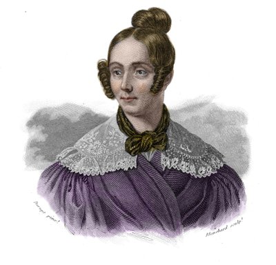 Retrato de Mademoiselle Didion (Barbe-Francoise-Madeleine Didion) (1798-1836) em "Retratos e história de homens úteis: homens e mulheres de todos os países e de todas as condições, que adquiriram direitos ao reconhecimento do de Anonymous Anonymous