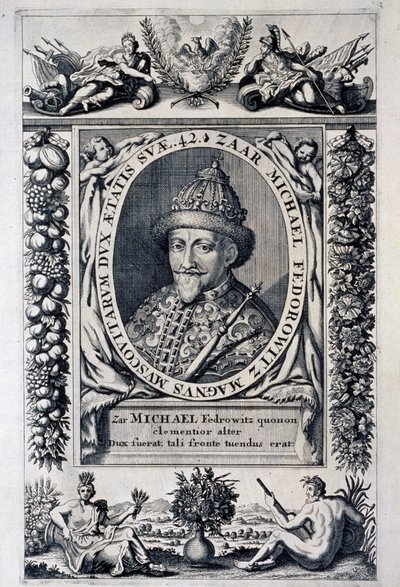 Retrato do czar Michel I Feodorovich da Rússia (Michel Feodorovitch Romanov de Anonymous Anonymous