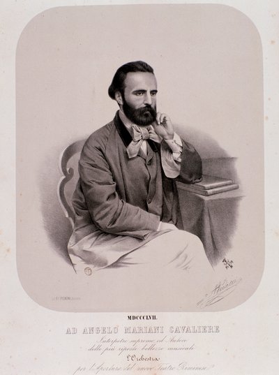 Retrato de Angelo Mariani (litografia de Anonymous Anonymous