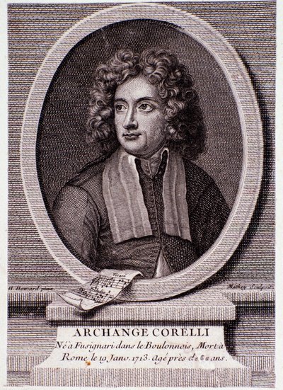 Retrato de Arcangelo Corelli (gravura) de Anonymous Anonymous