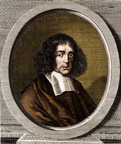 Retrato de Baruch Spinoza (1632-1677), filósofo holandês, também conhecido como Bento de Espinosa ou Benedictus de Spinoza ou Benoit de Spinoza. de Anonymous Anonymous
