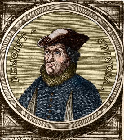 Retrato de Baruch Spinoza (1632-1677), filósofo holandês, também conhecido como Bento de Espinosa ou Benedictus de Spinoza ou Benoit de Spinoza. Gravura do século XVII de Anonymous Anonymous