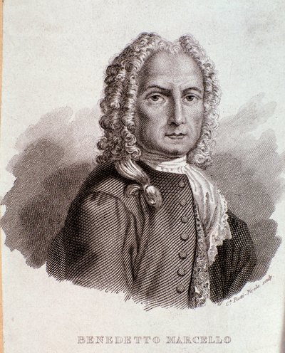 Retrato de Benedetto Marcello (gravura) de Anonymous Anonymous