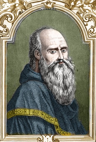 Retrato de Bernardino de Scapis chamado Bernardino Luini (1481-1532) pintor italiano. gravura de 1859 em "as galerias da Europa - Itália" por armengaud. Colecção privada. de Anonymous Anonymous