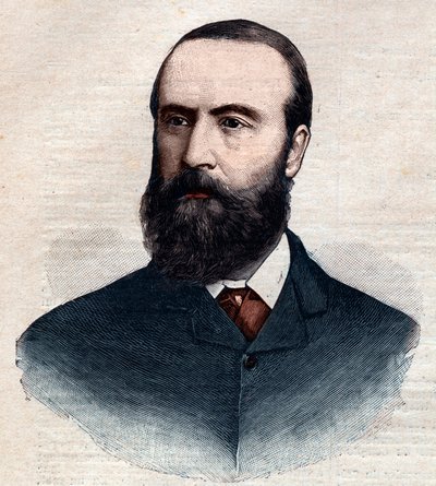 Retrato de Charles Stewart Parnell (1846 -1891), político irlandês. Gravura em "Le petit Parisien", de 1891. Coleção privada. de Anonymous Anonymous