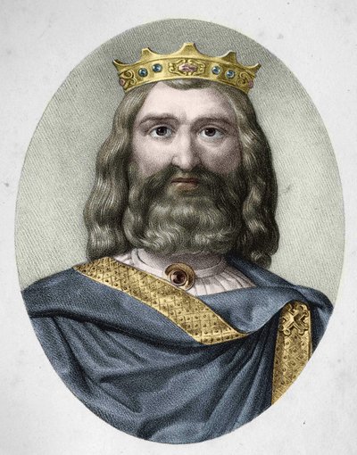 Retrato de Clóvis I (v. 466 - 511) Rei dos Francos. de Anonymous Anonymous