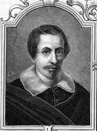 Retrato de Daniele Crespi (1598-1630) pintor italiano. Gravura de 1859 em "as galerias da Europa - Itália" de Armandaud. Colecção privada. de Anonymous Anonymous