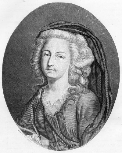Retrato de Elisabeth Philippine Marie Helene da França chamada Madame Elisabeth (1764-1794), irmã de Luís XVI - Gravação de 1863 em "Le Livre Rouge - Histoire De L