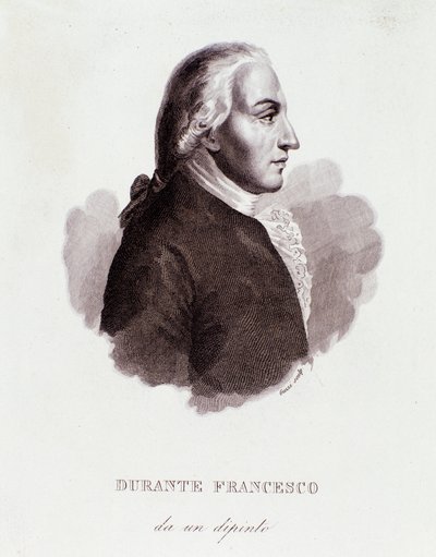 Retrato de Francesco Durante (1684-1755) compositor italiano Depois da pintura. Século XIX. Coleção privada milanesa. de Anonymous Anonymous