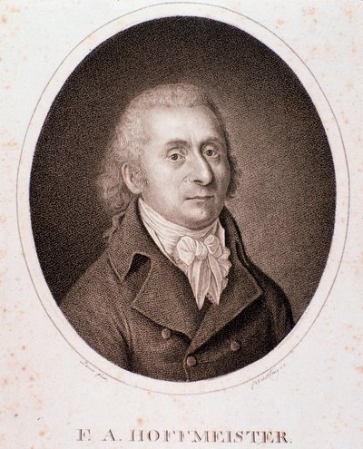 Retrato de Franz Anton Hoffmeister (gravura) de Anonymous Anonymous