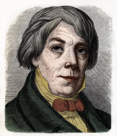 Retrato de Franz Xaver Peter Joseph Schnyder von Wartensee, compositor e pedagogo suíço (1786-1868). Gravura de 1855. de Anonymous Anonymous