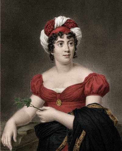 Retrato de Germaine Necker, Baronesa de Stael Holstein chamada Madame de Stael (1766-1817) de Anonymous Anonymous
