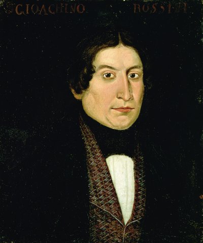Retrato de Gioacchino Rossini (1792-1868) (óleo sobre tela) de Anonymous Anonymous