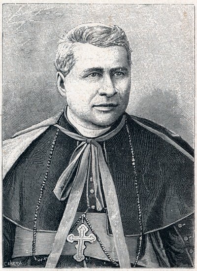 Retrato de Giovanni Simeoni (1816-1892), cardeal italiano. Gravura em "Les Missions Catholiques au XIXeme Siecle", de Louis-Eugene (Louis Eugene) Louvet. coleção particular. de Anonymous Anonymous