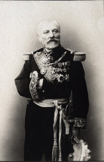 Retrato de Hyacinthe Laurent Theophile Aube (Almirante Aube) (1826-1890), almirante francês. Coleção FPL. de Anonymous Anonymous