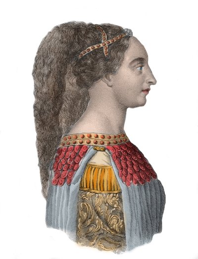 Retrato de Isotta degli Atti - Mulher Renascentista Italiana - 1433-1474 - de Anonymous Anonymous