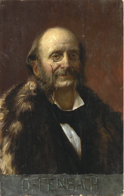 Retrato de Jacques Offenbach (1819-1880) - Anónimo - Óleo sobre tela - Colecção Privada de Anonymous Anonymous