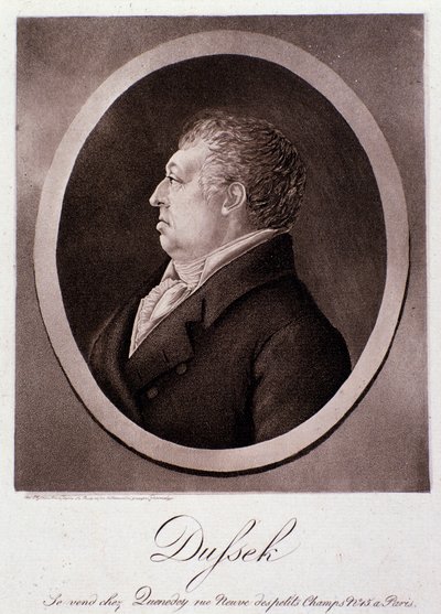Retrato de Jan Ladislav Dussek (gravura) de Anonymous Anonymous