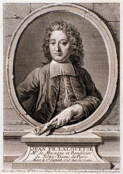 Retrato de Jean Francois Lalouette (1651-1728) compositor e diretor inglês Engraving. Século XVIII. Coleção particular milanesa de Anonymous Anonymous