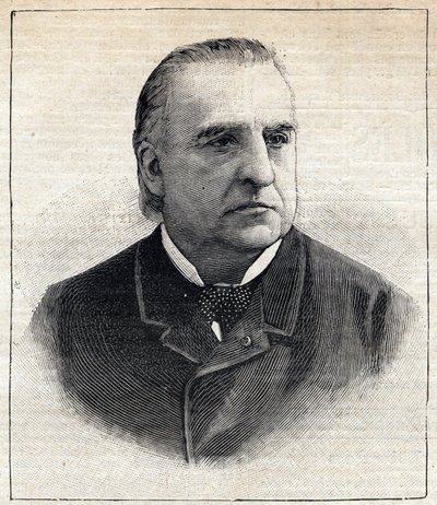 Retrato de Jean Martin Charcot (1825-1893), clínico e neurologista. Gravura em "Le Petit Parisien" em 27/08/1893. de Anonymous Anonymous