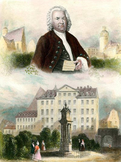 Retrato de Jean Sebastien Bach (Johann Sebastian Bach) de Anonymous Anonymous