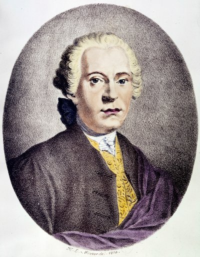 Retrato de Johan Adolf Hasse (1699-1783) Compositor barroco Gravura do século XVIII Colecção privada de Anonymous Anonymous