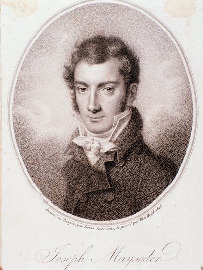 Retrato de Joseph Mayseder (litografia) de Anonymous Anonymous