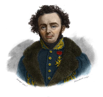 Retrato de Joseph Paul Gaimard, naturalista francês (1796-1858) em "Retratos e história de homens úteis: homens e mulheres de todos os países e condições, que adquiriram direitos ao reconhecimento dos homens" publicado e propágulos da Societe M de Anonymous Anonymous