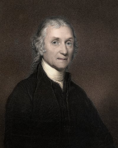 Retrato de Joseph Priestley (1733 - 1804) Químico e teólogo britânico de Anonymous Anonymous