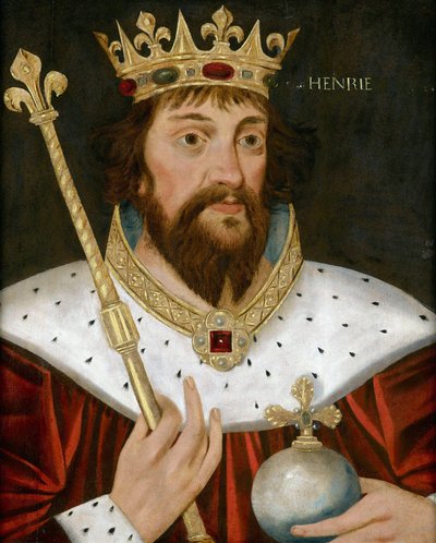 Retrato do Rei Henrique I de Inglaterra (Henri I Beauclerc) (1068-1135), Anónimo. Óleo sobre madeira, 57x47. Coleção Particular de Anonymous Anonymous
