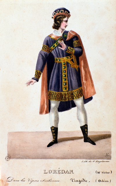 Retrato de Loredan em As Vésperas Sicilianas (I vespri siciliani) ópera de Giuseppe Verdi de Anonymous Anonymous
