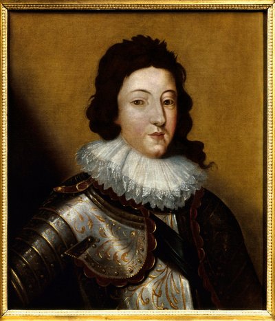 Retrato de Luís XIII (1601-1643). Pintura anônima do século XVII. Óleo sobre tela. Deve ser feita uma menção: Reims, Musee Des Beaux Arts de Anonymous Anonymous