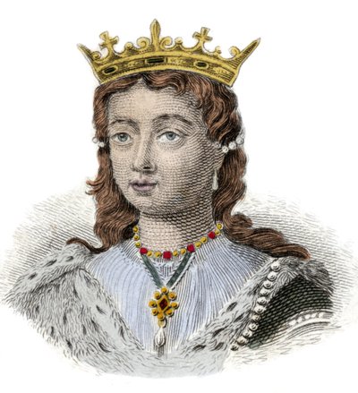 Retrato de Margarita de Anjou, Rainha de Inglaterra (1429-1482) Gravura do século XIX. Milanês de Anonymous Anonymous