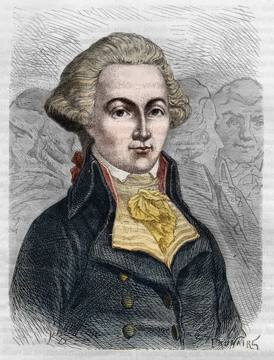 Retrato de Marguerite Elie Guadet, política francesa (1758-1794). Gravura de 1866 em "Histoire de la Revolution francaise" de Adolphe Thiers. Colecção privada. de Anonymous Anonymous