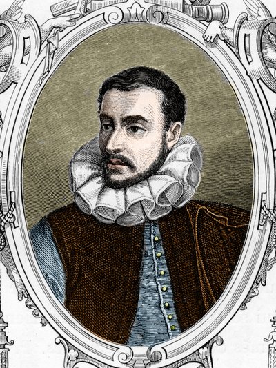 Retrato de Paolo Caliari disse Paolo Veronese (1528-1588) pintor italiano. 1859 gravura em "as galerias da Europa - Itália" por armengaud. Colecção privada. de Anonymous Anonymous